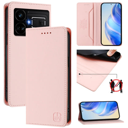 RC01 Dual-Folded Magnetic Suction RFID Leather Phone Case, For Realme GT 6 5G / GT 6T 5G Global, For Realme C63 / C61 4G Global, For Realme P1 Pro, For Realme 12+ 5G / Narzo 70 Pro 5G India, For Realme 12 5G Global, For Realme Note 50 4G / C51 4G / C53...