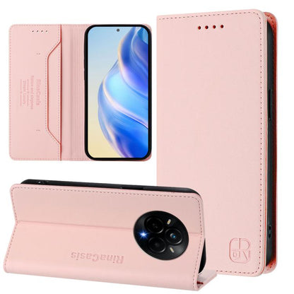 RC01 Dual-Folded Magnetic Suction RFID Leather Phone Case, For Realme 15T 5G Global, For Realme C71 4G India, For Realme 15 5G / 15 Pro 5G, For Realme C71 4G Global, For Realme 14 Pro+ 5G, For Realme 14 Pro 5G, For Realme GT 7 Pro 5G                   ...