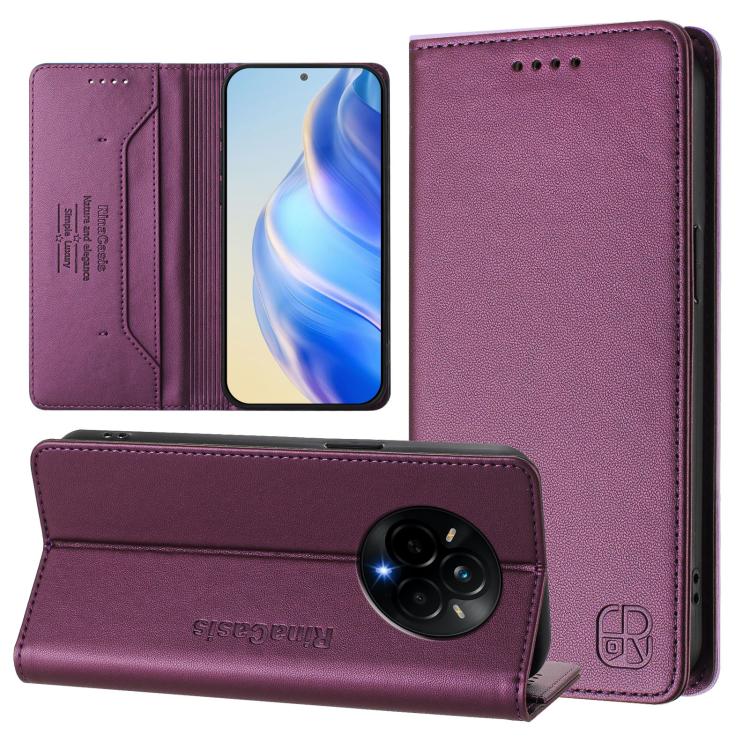 RC01 Dual-Folded Magnetic Suction RFID Leather Phone Case, For Realme 15T 5G Global, For Realme C71 4G India, For Realme 15 5G / 15 Pro 5G, For Realme C71 4G Global, For Realme 14 Pro+ 5G, For Realme 14 Pro 5G, For Realme GT 7 Pro 5G                   ...
