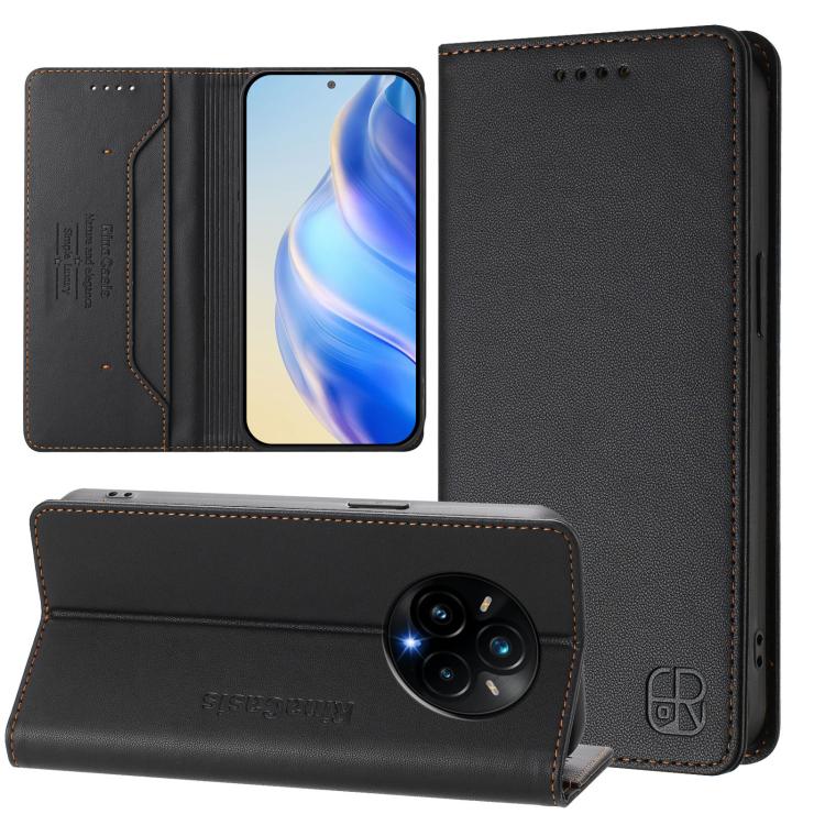 RC01 Dual-Folded Magnetic Suction RFID Leather Phone Case, For Realme 15T 5G Global, For Realme C71 4G India, For Realme 15 5G / 15 Pro 5G, For Realme C71 4G Global, For Realme 14 Pro+ 5G, For Realme 14 Pro 5G, For Realme GT 7 Pro 5G                   ...
