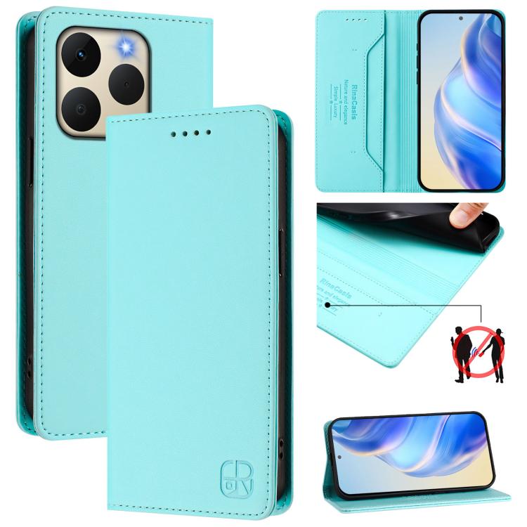 RC01 Dual-Folded Magnetic Suction RFID Leather Phone Case, For Realme 15T 5G Global, For Realme C71 4G India, For Realme 15 5G / 15 Pro 5G, For Realme C71 4G Global, For Realme 14 Pro+ 5G, For Realme 14 Pro 5G, For Realme GT 7 Pro 5G                   ...