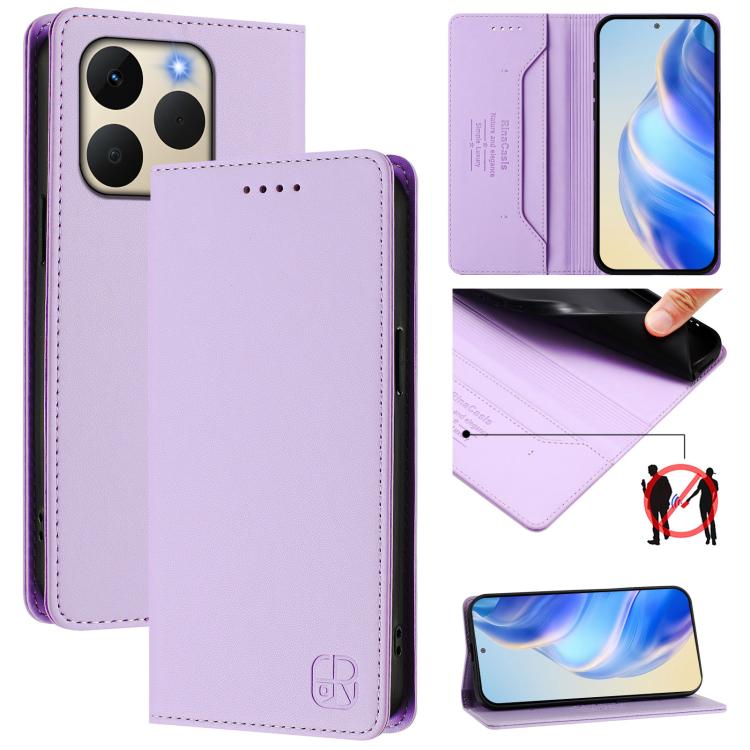 RC01 Dual-Folded Magnetic Suction RFID Leather Phone Case, For Realme 15T 5G Global, For Realme C71 4G India, For Realme 15 5G / 15 Pro 5G, For Realme C71 4G Global, For Realme 14 Pro+ 5G, For Realme 14 Pro 5G, For Realme GT 7 Pro 5G                   ...