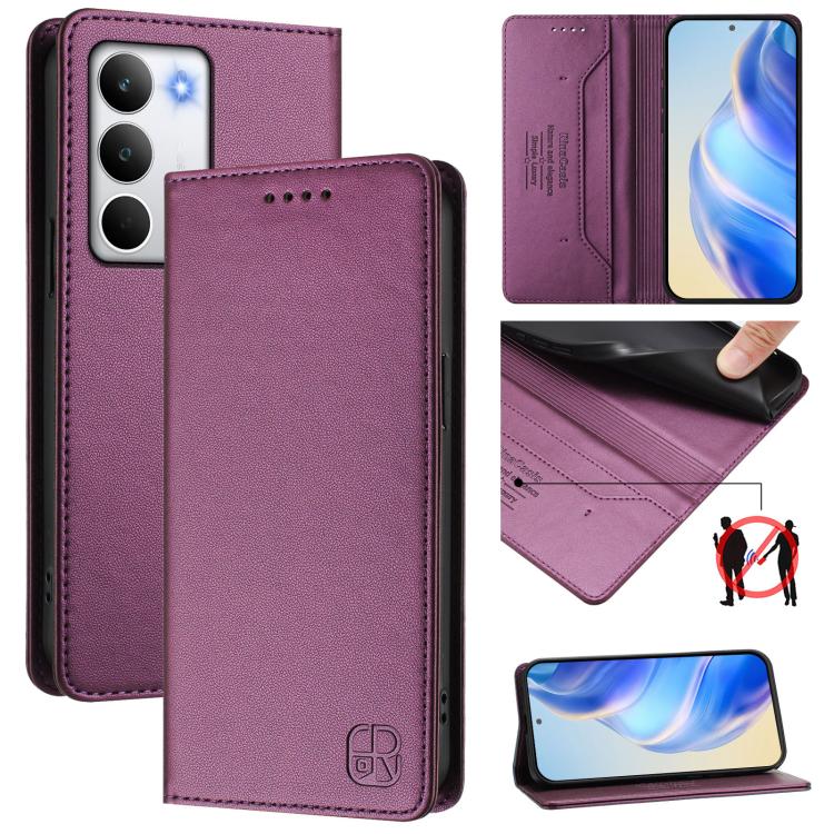 RC01 Dual-Folded Magnetic Suction RFID Leather Phone Case, For Realme 15T 5G Global, For Realme C71 4G India, For Realme 15 5G / 15 Pro 5G, For Realme C71 4G Global, For Realme 14 Pro+ 5G, For Realme 14 Pro 5G, For Realme GT 7 Pro 5G                   ...