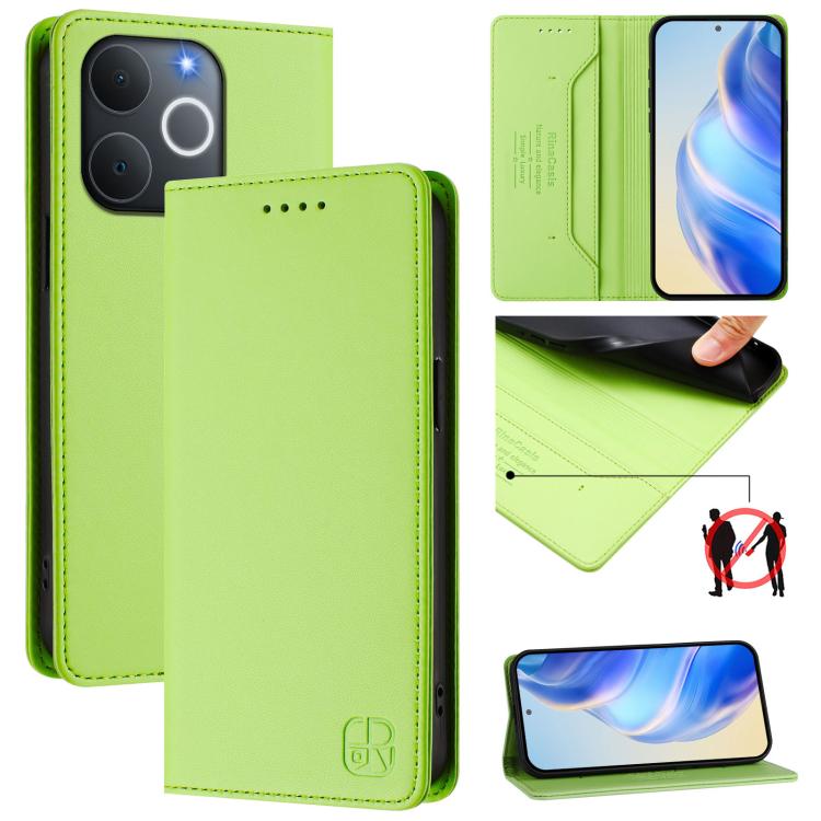RC01 Dual-Folded Magnetic Suction RFID Leather Phone Case, For Realme 15T 5G Global, For Realme C71 4G India, For Realme 15 5G / 15 Pro 5G, For Realme C71 4G Global, For Realme 14 Pro+ 5G, For Realme 14 Pro 5G, For Realme GT 7 Pro 5G                   ...