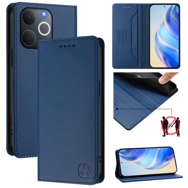 RC01 Dual-Folded Magnetic Suction RFID Leather Phone Case, For Realme 15T 5G Global, For Realme C71 4G India, For Realme 15 5G / 15 Pro 5G, For Realme C71 4G Global, For Realme 14 Pro+ 5G, For Realme 14 Pro 5G, For Realme GT 7 Pro 5G                   ...