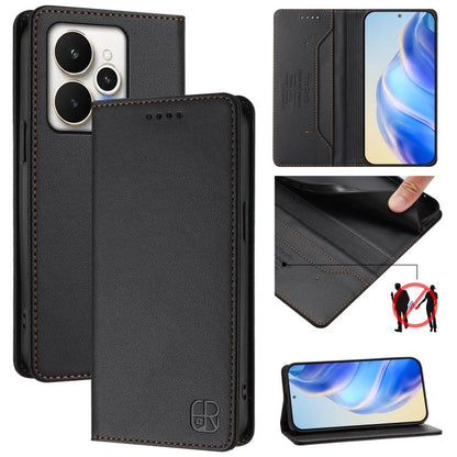 RC01 Dual-Folded Magnetic Suction RFID Leather Phone Case, For Realme 15T 5G Global, For Realme C71 4G India, For Realme 15 5G / 15 Pro 5G, For Realme C71 4G Global, For Realme 14 Pro+ 5G, For Realme 14 Pro 5G, For Realme GT 7 Pro 5G                   ...