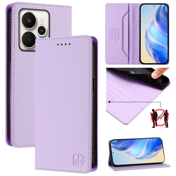 RC01 Dual-Folded Magnetic Suction RFID Leather Phone Case, For Realme 15T 5G Global, For Realme C71 4G India, For Realme 15 5G / 15 Pro 5G, For Realme C71 4G Global, For Realme 14 Pro+ 5G, For Realme 14 Pro 5G, For Realme GT 7 Pro 5G                   ...