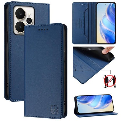 RC01 Dual-Folded Magnetic Suction RFID Leather Phone Case, For Realme 15T 5G Global, For Realme C71 4G India, For Realme 15 5G / 15 Pro 5G, For Realme C71 4G Global, For Realme 14 Pro+ 5G, For Realme 14 Pro 5G, For Realme GT 7 Pro 5G                   ...