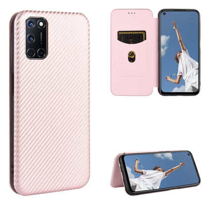 Cream carbon fiber texture magnetic flip phone case with card slot and stand