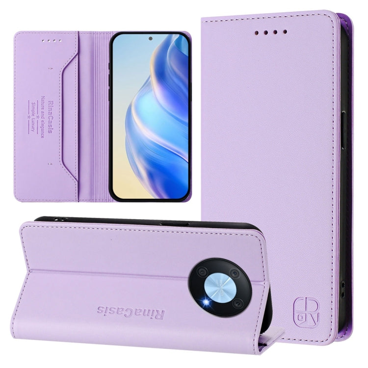 RC01 Dual-Folded Magnetic Suction RFID Leather Phone Case, For Huawei nova 12s Global, For Huawei Pura 70, For Huawei Mate 60 Pro / Mate 60 Pro+, For Huawei Mate 60, For Huawei P60 Art, For Huawei P60 / P60 Pro, For Huawei Enjoy 50 Pro / nova Y90      ...