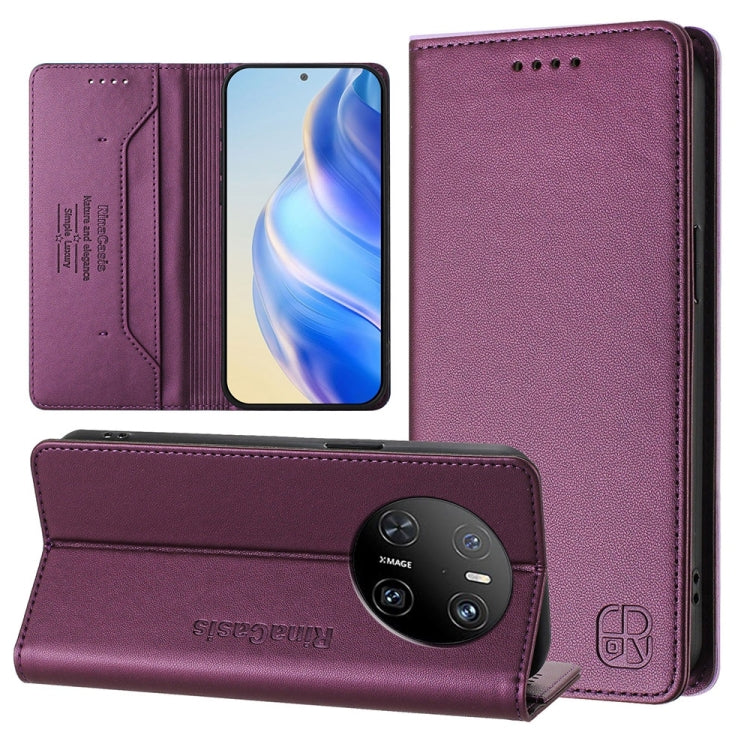 RC01 Dual-Folded Magnetic Suction RFID Leather Phone Case, For Huawei nova 16z / 15 / 14, For Huawei nova 16, For Huawei Pura 90 Pro Max 5G, For Huawei Pura 90 Pro 5G, For Huawei Mate 70 Air 5G, For Huawei Mate 70 Pro, For Huawei Mate 70               ...