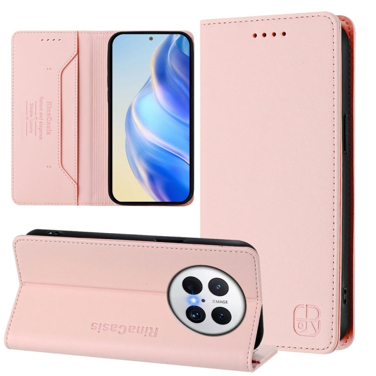 RC01 Dual-Folded Magnetic Suction RFID Leather Phone Case, For Huawei nova 16z / 15 / 14, For Huawei nova 16, For Huawei Pura 90 Pro Max 5G, For Huawei Pura 90 Pro 5G, For Huawei Mate 70 Air 5G, For Huawei Mate 70 Pro, For Huawei Mate 70               ...