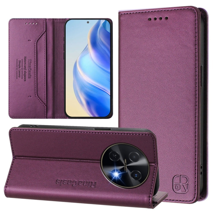RC01 Dual-Folded Magnetic Suction RFID Leather Phone Case, For Huawei nova 16z / 15 / 14, For Huawei nova 16, For Huawei Pura 90 Pro Max 5G, For Huawei Pura 90 Pro 5G, For Huawei Mate 70 Air 5G, For Huawei Mate 70 Pro, For Huawei Mate 70               ...