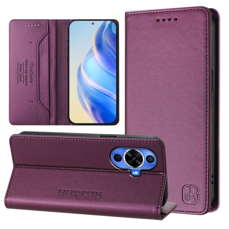 RC01 Dual-Folded Magnetic Suction RFID Leather Phone Case, For Huawei nova 12s Global, For Huawei Pura 70, For Huawei Mate 60 Pro / Mate 60 Pro+, For Huawei Mate 60, For Huawei P60 Art, For Huawei P60 / P60 Pro, For Huawei Enjoy 50 Pro / nova Y90      ...