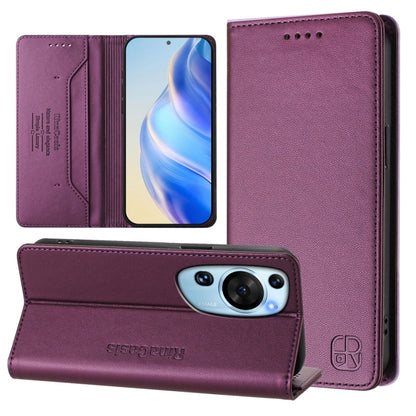RC01 Dual-Folded Magnetic Suction RFID Leather Phone Case, For Huawei nova 12s Global, For Huawei Pura 70, For Huawei Mate 60 Pro / Mate 60 Pro+, For Huawei Mate 60, For Huawei P60 Art, For Huawei P60 / P60 Pro, For Huawei Enjoy 50 Pro / nova Y90      ...