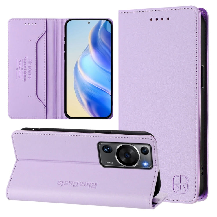 RC01 Dual-Folded Magnetic Suction RFID Leather Phone Case, For Huawei nova 12s Global, For Huawei Pura 70, For Huawei Mate 60 Pro / Mate 60 Pro+, For Huawei Mate 60, For Huawei P60 Art, For Huawei P60 / P60 Pro, For Huawei Enjoy 50 Pro / nova Y90      ...