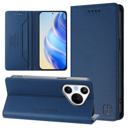 RC01 Dual-Folded Magnetic Suction RFID Leather Phone Case, For Huawei nova 12s Global, For Huawei Pura 70, For Huawei Mate 60 Pro / Mate 60 Pro+, For Huawei Mate 60, For Huawei P60 Art, For Huawei P60 / P60 Pro, For Huawei Enjoy 50 Pro / nova Y90      ...