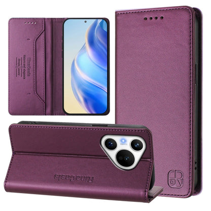 RC01 Dual-Folded Magnetic Suction RFID Leather Phone Case, For Huawei nova 12s Global, For Huawei Pura 70, For Huawei Mate 60 Pro / Mate 60 Pro+, For Huawei Mate 60, For Huawei P60 Art, For Huawei P60 / P60 Pro, For Huawei Enjoy 50 Pro / nova Y90      ...