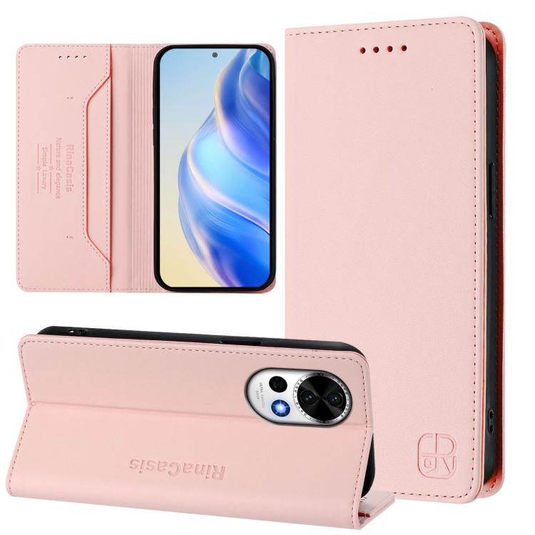 RC01 Dual-Folded Magnetic Suction RFID Leather Phone Case, For Huawei nova 16z / 15 / 14, For Huawei nova 16, For Huawei Pura 90 Pro Max 5G, For Huawei Pura 90 Pro 5G, For Huawei Mate 70 Air 5G, For Huawei Mate 70 Pro, For Huawei Mate 70               ...