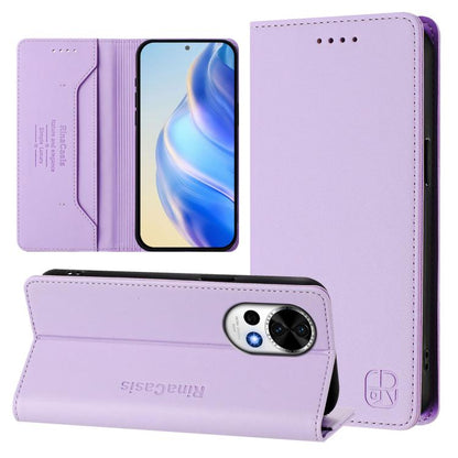 RC01 Dual-Folded Magnetic Suction RFID Leather Phone Case, For Huawei nova 16z / 15 / 14, For Huawei nova 16, For Huawei Pura 90 Pro Max 5G, For Huawei Pura 90 Pro 5G, For Huawei Mate 70 Air 5G, For Huawei Mate 70 Pro, For Huawei Mate 70               ...