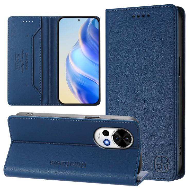 RC01 Dual-Folded Magnetic Suction RFID Leather Phone Case, For Huawei nova 16z / 15 / 14, For Huawei nova 16, For Huawei Pura 90 Pro Max 5G, For Huawei Pura 90 Pro 5G, For Huawei Mate 70 Air 5G, For Huawei Mate 70 Pro, For Huawei Mate 70               ...