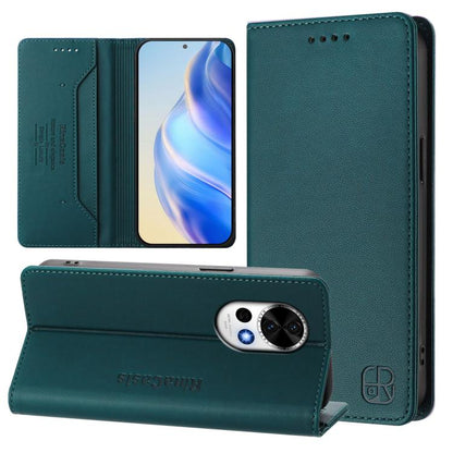 RC01 Dual-Folded Magnetic Suction RFID Leather Phone Case, For Huawei nova 16z / 15 / 14, For Huawei nova 16, For Huawei Pura 90 Pro Max 5G, For Huawei Pura 90 Pro 5G, For Huawei Mate 70 Air 5G, For Huawei Mate 70 Pro, For Huawei Mate 70               ...