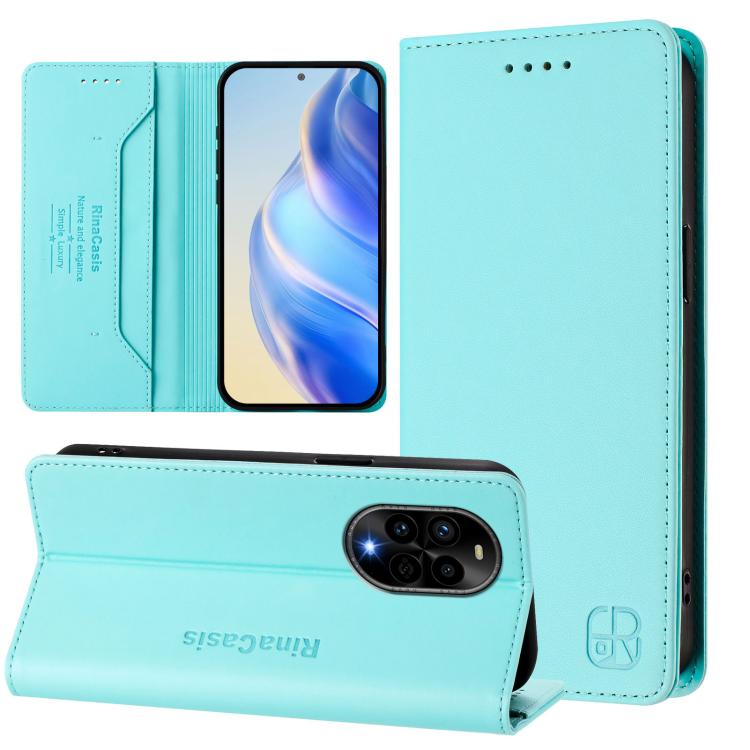 RC01 Dual-Folded Magnetic Suction RFID Leather Phone Case, For Huawei nova 16z / 15 / 14, For Huawei nova 16, For Huawei Pura 90 Pro Max 5G, For Huawei Pura 90 Pro 5G, For Huawei Mate 70 Air 5G, For Huawei Mate 70 Pro, For Huawei Mate 70               ...