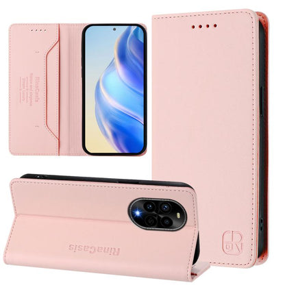 RC01 Dual-Folded Magnetic Suction RFID Leather Phone Case, For Huawei nova 16z / 15 / 14, For Huawei nova 16, For Huawei Pura 90 Pro Max 5G, For Huawei Pura 90 Pro 5G, For Huawei Mate 70 Air 5G, For Huawei Mate 70 Pro, For Huawei Mate 70               ...