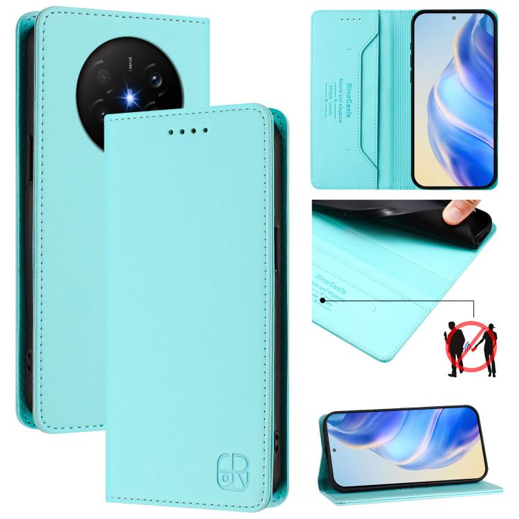 RC01 Dual-Folded Magnetic Suction RFID Leather Phone Case, For Huawei nova 16z / 15 / 14, For Huawei nova 16, For Huawei Pura 90 Pro Max 5G, For Huawei Pura 90 Pro 5G, For Huawei Mate 70 Air 5G, For Huawei Mate 70 Pro, For Huawei Mate 70               ...