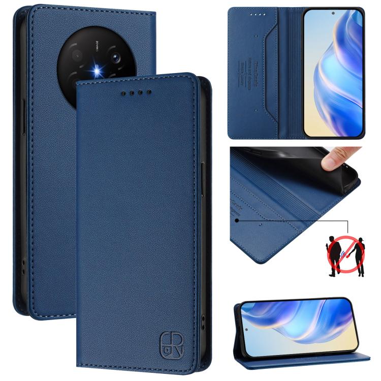 RC01 Dual-Folded Magnetic Suction RFID Leather Phone Case, For Huawei nova 16z / 15 / 14, For Huawei nova 16, For Huawei Pura 90 Pro Max 5G, For Huawei Pura 90 Pro 5G, For Huawei Mate 70 Air 5G, For Huawei Mate 70 Pro, For Huawei Mate 70               ...