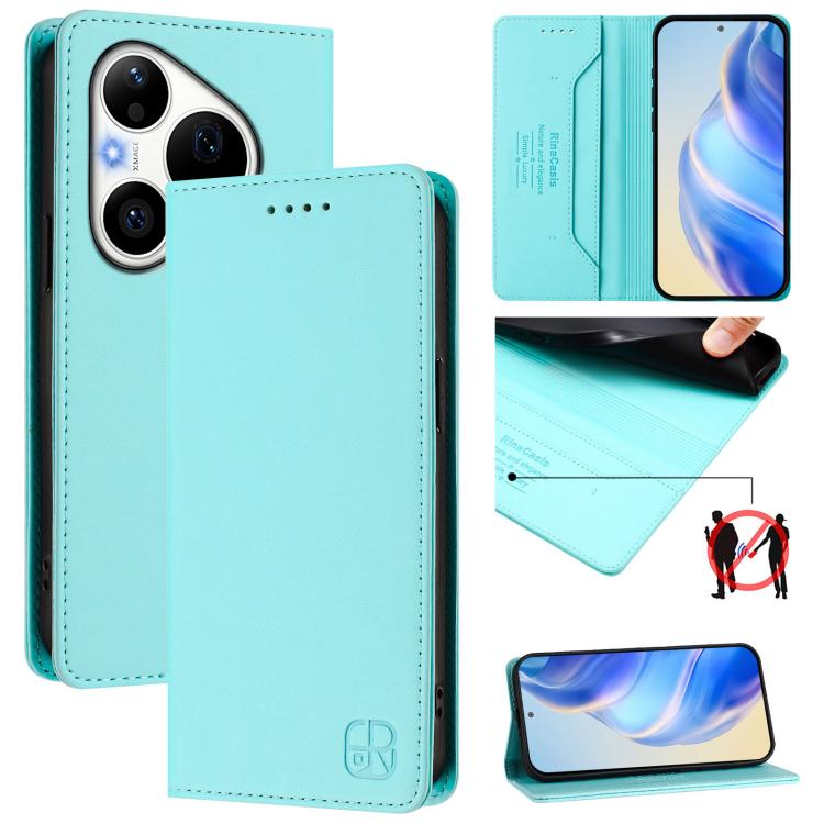 RC01 Dual-Folded Magnetic Suction RFID Leather Phone Case, For Huawei nova 16z / 15 / 14, For Huawei nova 16, For Huawei Pura 90 Pro Max 5G, For Huawei Pura 90 Pro 5G, For Huawei Mate 70 Air 5G, For Huawei Mate 70 Pro, For Huawei Mate 70               ...