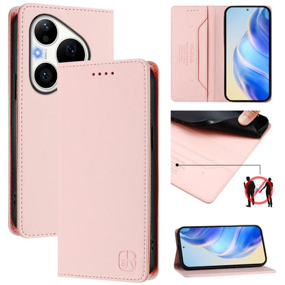 RC01 Dual-Folded Magnetic Suction RFID Leather Phone Case, For Huawei nova 16z / 15 / 14, For Huawei nova 16, For Huawei Pura 90 Pro Max 5G, For Huawei Pura 90 Pro 5G, For Huawei Mate 70 Air 5G, For Huawei Mate 70 Pro, For Huawei Mate 70               ...