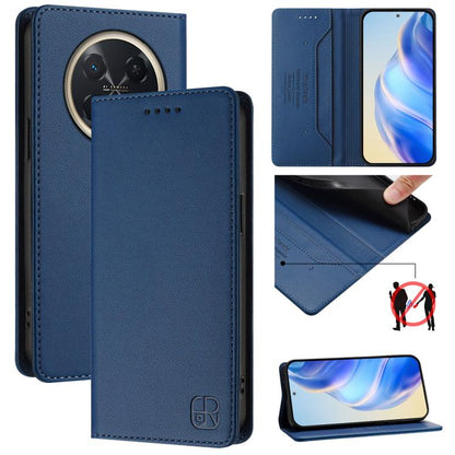 RC01 Dual-Folded Magnetic Suction RFID Leather Phone Case, For Huawei nova 16z / 15 / 14, For Huawei nova 16, For Huawei Pura 90 Pro Max 5G, For Huawei Pura 90 Pro 5G, For Huawei Mate 70 Air 5G, For Huawei Mate 70 Pro, For Huawei Mate 70               ...
