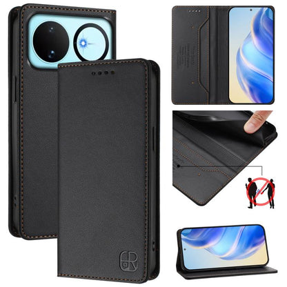 RC01 Dual-Folded Magnetic Suction RFID Leather Phone Case, For Huawei nova 16z / 15 / 14, For Huawei nova 16, For Huawei Pura 90 Pro Max 5G, For Huawei Pura 90 Pro 5G, For Huawei Mate 70 Air 5G, For Huawei Mate 70 Pro, For Huawei Mate 70               ...