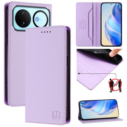 RC01 Dual-Folded Magnetic Suction RFID Leather Phone Case, For Huawei nova 16z / 15 / 14, For Huawei nova 16, For Huawei Pura 90 Pro Max 5G, For Huawei Pura 90 Pro 5G, For Huawei Mate 70 Air 5G, For Huawei Mate 70 Pro, For Huawei Mate 70               ...