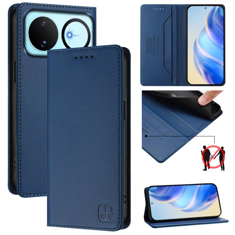 RC01 Dual-Folded Magnetic Suction RFID Leather Phone Case, For Huawei nova 16z / 15 / 14, For Huawei nova 16, For Huawei Pura 90 Pro Max 5G, For Huawei Pura 90 Pro 5G, For Huawei Mate 70 Air 5G, For Huawei Mate 70 Pro, For Huawei Mate 70               ...