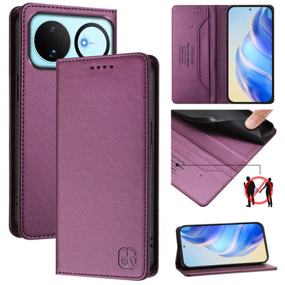 RC01 Dual-Folded Magnetic Suction RFID Leather Phone Case, For Huawei nova 16z / 15 / 14, For Huawei nova 16, For Huawei Pura 90 Pro Max 5G, For Huawei Pura 90 Pro 5G, For Huawei Mate 70 Air 5G, For Huawei Mate 70 Pro, For Huawei Mate 70               ...