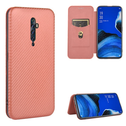 Pink carbon fiber texture magnetic flip phone case with card slot and stand view