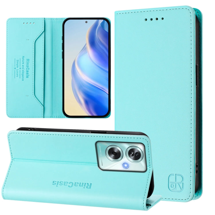 RC01 Dual-Folded Magnetic Suction RFID Leather Phone Case, For OPPO Reno5 5G / 4G / Find X3 Lite, For OPPO F19 Pro, For OPPO A72 / A52 / A92 4G, For OPPO A92s 5G, For OPPO A79 5G Global
