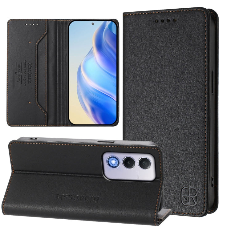 RC01 Dual-Folded Magnetic Suction RFID Leather Phone Case, For OPPO Reno14 Pro 5G Global, For OPPO Reno14 5G Global, For OPPO A5 Pro 5G Global, For OPPO A5 Pro China, For OPPO Find X8, For OPPO A3x 5G / 4G / A3 5G / 4G, For OPPO A80 5G EU / K12x 5G    ...