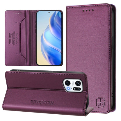 RC01 Dual-Folded Magnetic Suction RFID Leather Phone Case, For OPPO Reno8 Pro 5G Global, For OPPO Reno8 5G, For OPPO A36 4G / A76 4G / A96 4G / K10 4G, For OPPO Find X5 Pro, For OPPO Find X5, For OPPO Reno7 5G Global / Find X5 Lite                     ...