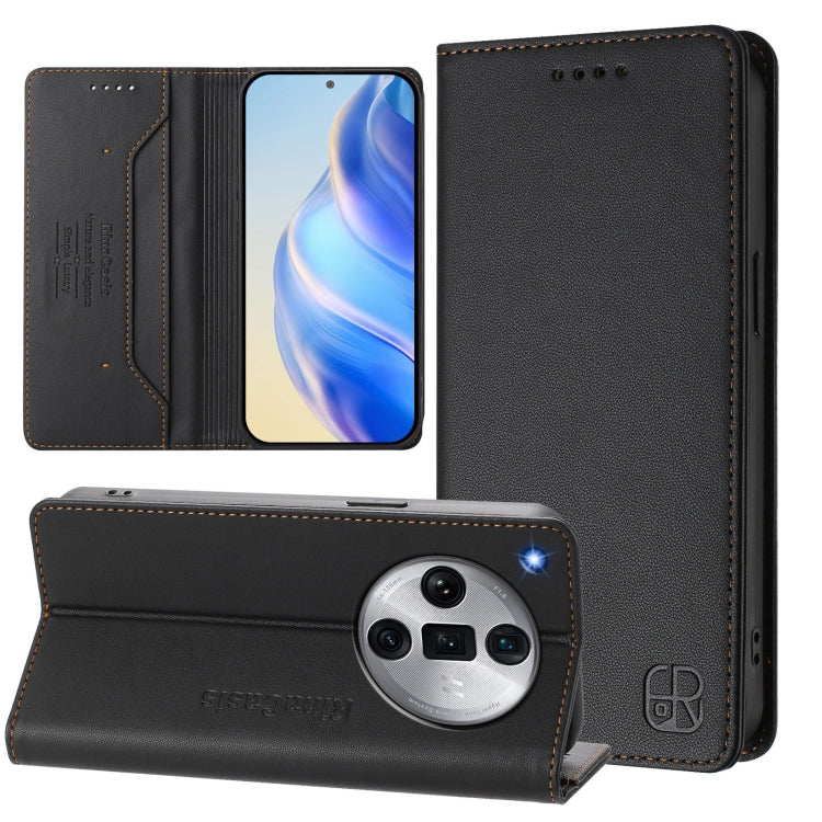 RC01 Dual-Folded Magnetic Suction RFID Leather Phone Case, For OPPO A2 Pro 5G / F27 Pro 5G, For OPPO A60 4G Global, For OPPO A3 Pro 5G Global, For OPPO Reno11 F 5G Global, For OPPO Find X7, For OPPO Reno11 5G Global, For OPPO Reno11 Pro 5G Global      ...