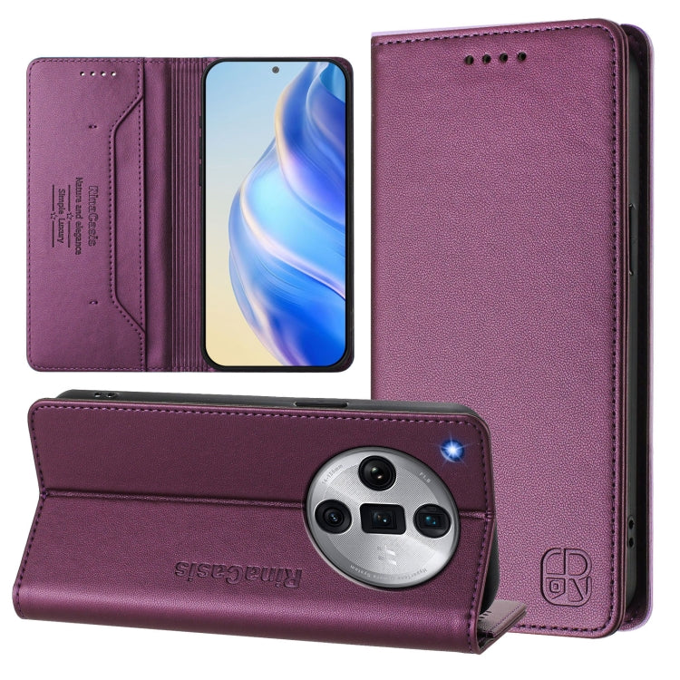 RC01 Dual-Folded Magnetic Suction RFID Leather Phone Case, For OPPO A2 Pro 5G / F27 Pro 5G, For OPPO A60 4G Global, For OPPO A3 Pro 5G Global, For OPPO Reno11 F 5G Global, For OPPO Find X7, For OPPO Reno11 5G Global, For OPPO Reno11 Pro 5G Global      ...