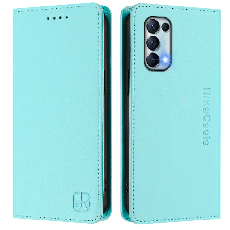 RC01 Dual-Folded Magnetic Suction RFID Leather Phone Case, For OPPO Reno5 5G / 4G / Find X3 Lite, For OPPO F19 Pro, For OPPO A72 / A52 / A92 4G, For OPPO A92s 5G, For OPPO A79 5G Global