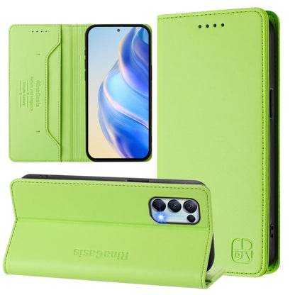RC01 Dual-Folded Magnetic Suction RFID Leather Phone Case, For OPPO Reno5 5G / 4G / Find X3 Lite, For OPPO F19 Pro, For OPPO A72 / A52 / A92 4G, For OPPO A92s 5G, For OPPO A79 5G Global