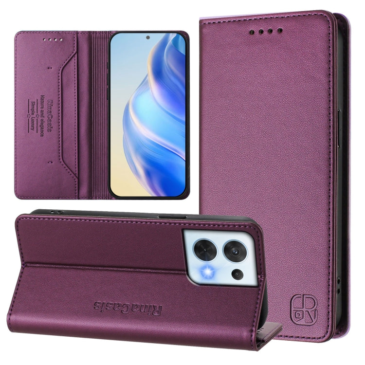 RC01 Dual-Folded Magnetic Suction RFID Leather Phone Case, For OPPO Reno8 Pro 5G Global, For OPPO Reno8 5G, For OPPO A36 4G / A76 4G / A96 4G / K10 4G, For OPPO Find X5 Pro, For OPPO Find X5, For OPPO Reno7 5G Global / Find X5 Lite                     ...