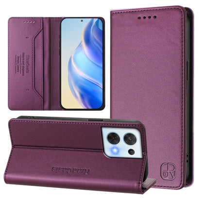 RC01 Dual-Folded Magnetic Suction RFID Leather Phone Case, For OPPO Reno8 Pro 5G Global, For OPPO Reno8 5G, For OPPO A36 4G / A76 4G / A96 4G / K10 4G, For OPPO Find X5 Pro, For OPPO Find X5, For OPPO Reno7 5G Global / Find X5 Lite                     ...