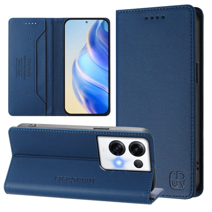 RC01 Dual-Folded Magnetic Suction RFID Leather Phone Case, For OPPO Reno8 Pro 5G Global, For OPPO Reno8 5G, For OPPO A36 4G / A76 4G / A96 4G / K10 4G, For OPPO Find X5 Pro, For OPPO Find X5, For OPPO Reno7 5G Global / Find X5 Lite                     ...
