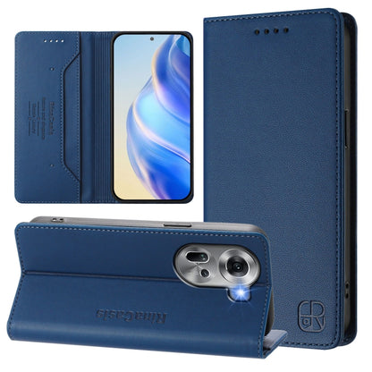 RC01 Dual-Folded Magnetic Suction RFID Leather Phone Case, For OPPO A2 Pro 5G / F27 Pro 5G, For OPPO A60 4G Global, For OPPO A3 Pro 5G Global, For OPPO Reno11 F 5G Global, For OPPO Find X7, For OPPO Reno11 5G Global, For OPPO Reno11 Pro 5G Global      ...