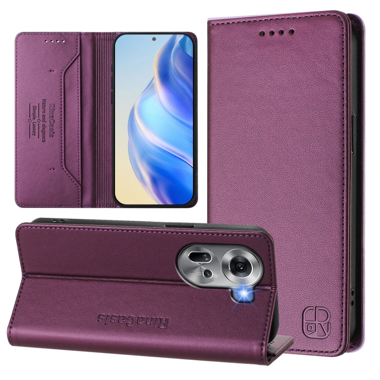 RC01 Dual-Folded Magnetic Suction RFID Leather Phone Case, For OPPO A2 Pro 5G / F27 Pro 5G, For OPPO A60 4G Global, For OPPO A3 Pro 5G Global, For OPPO Reno11 F 5G Global, For OPPO Find X7, For OPPO Reno11 5G Global, For OPPO Reno11 Pro 5G Global      ...